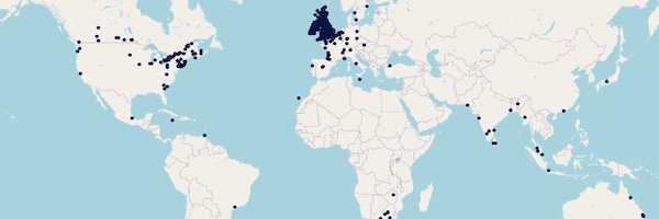Spreading of golf Clubs throughout the world